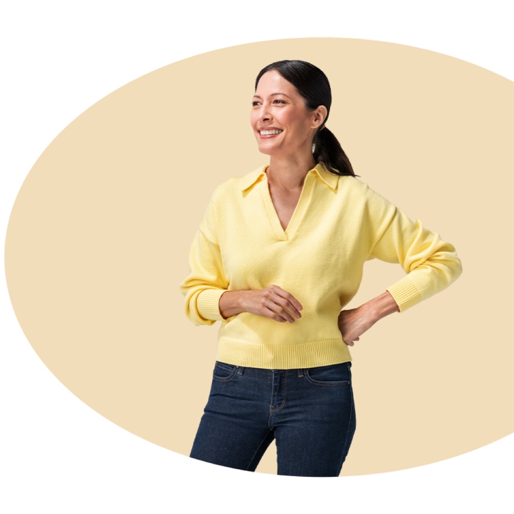woman smiling after applying for a U.S. Bank Certificate of Deposit