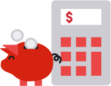 phone screen displaying sample monthy payment and APR after using the personal loan calculator
