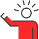 Person waving icon 