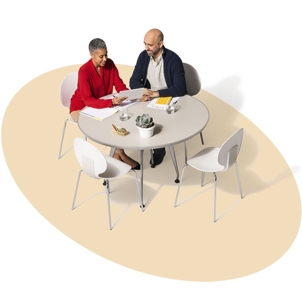 couple reviewing benefits of a Retirement Money Market Account